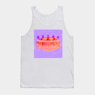 Pink red watercolor cake art Tank Top